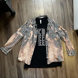 Bleached Flannel and Coffee Tee Duo